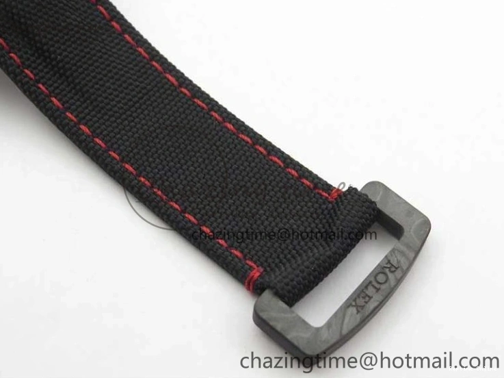 1218 WrinkleFree Daytona DIW Carbon OMF Best Edition Carbon Black Dial Red Hand on Black Nylon Strap A 2846